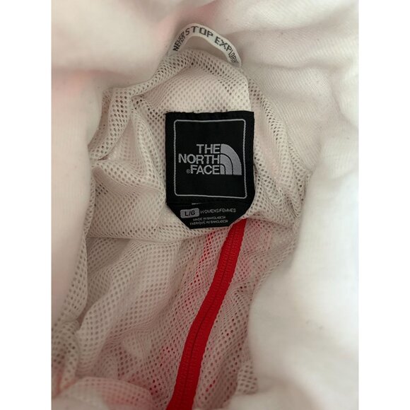 The North Face Hyvent Orange Plaid Windbreaker Rain Jacket Women's Sx L - Picture 7 of 7